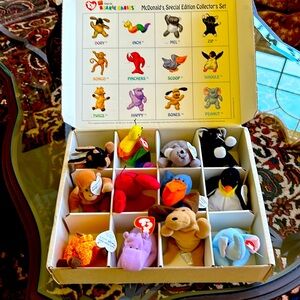 Complete Ty teenie babies McDonald’s special edition collector’s set. 1998
